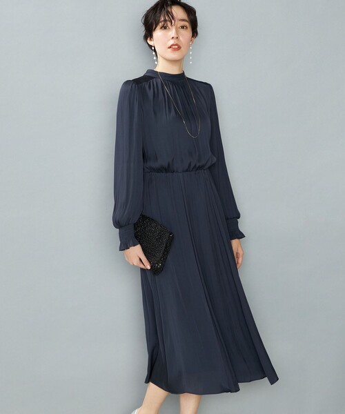 レディース　NOLLEY'S light ワンピース　ネイビー×グリーン　38 NOLLEY'S - レディース NOLLEY'S light ワンピース ネイビー