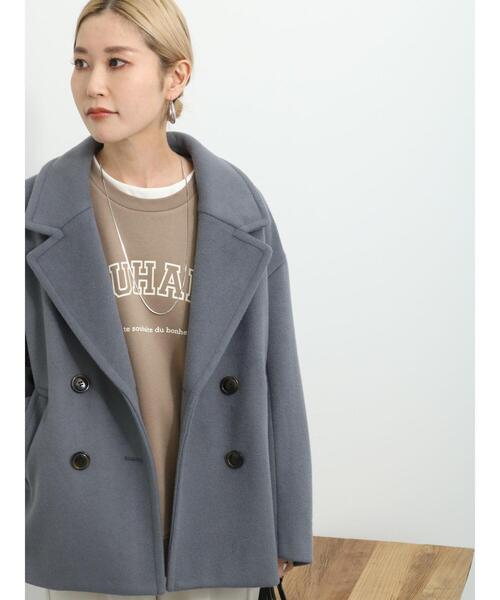 Samansa Mos2 blue（サマンサモスモスブルー）の「裏起毛ロゴスウェット（Tシャツ/カットソー・レディース・オフホワイト/ベージュ/チャコールグレー・F）」の14枚目の写真