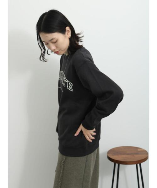 Samansa Mos2 blue（サマンサモスモスブルー）の「裏起毛ロゴスウェット（Tシャツ/カットソー・レディース・オフホワイト/ベージュ/チャコールグレー・F）」の20枚目の写真