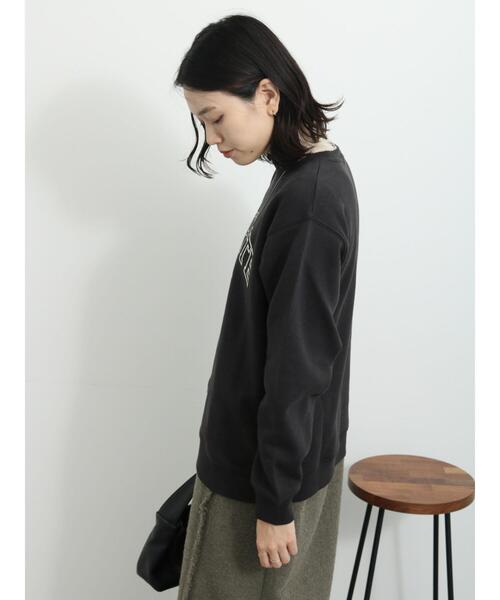 Samansa Mos2 blue（サマンサモスモスブルー）の「裏起毛ロゴスウェット（Tシャツ/カットソー・レディース・オフホワイト/ベージュ/チャコールグレー・F）」の21枚目の写真