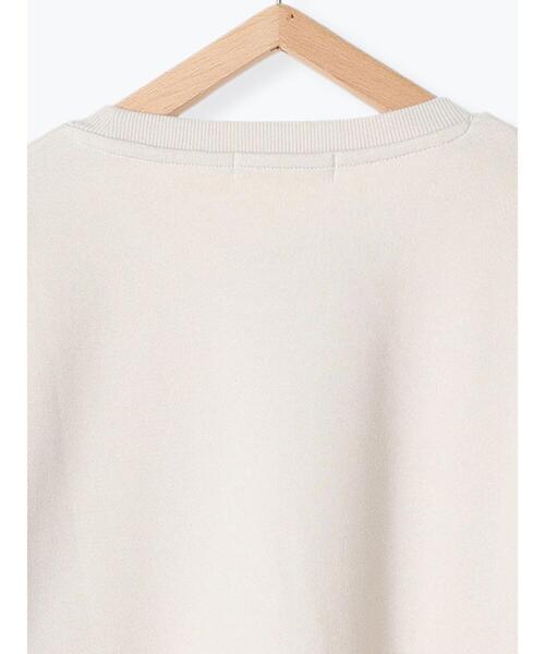 Samansa Mos2 blue（サマンサモスモスブルー）の「裏起毛ロゴスウェット（Tシャツ/カットソー・レディース・オフホワイト/ベージュ/チャコールグレー・F）」の9枚目の写真