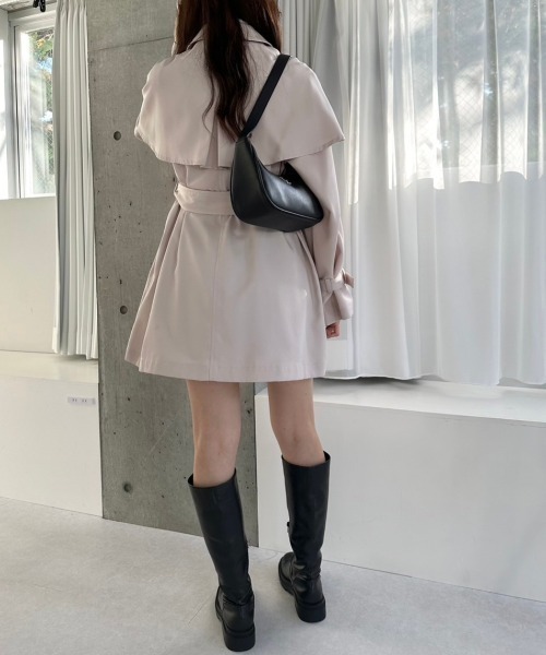 OLIVE des OLIVE（オリーブデオリーブ）の「ケープ付きミドル丈トレンチコート　1041080020（トレンチコート・レディース・ライトベージュ/ベージュ・FREE）」の16枚目の写真