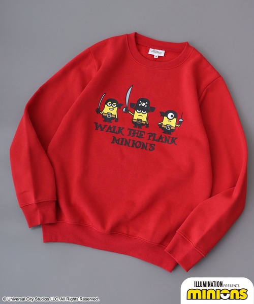 MINIONS（ミニオンズ）の「Minions ミニオンズ/裏起毛 スウェット トレーナー（スウェット・レディース・イエロー系その他/イエロー/レッド/オートミール/ホワイト系その他/ブラック系その他/ネイビー/ブラック・LL/M/L）」の2枚目の写真