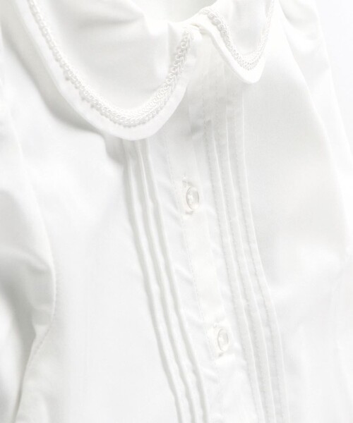 BRANSHES（ブランシェス）の「【フォーマル】ポプリンブラウス（シャツ/ブラウス・キッズ・オフホワイト・130/110/120）」の2枚目の写真