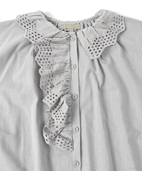 A BOND(アボンド)の「コットンリネンフリルワンピース(100~150cm)(ワンピース・キッズ・ライトグレー/イエロー・100/110/120/130/140/150)」の18枚目の写真