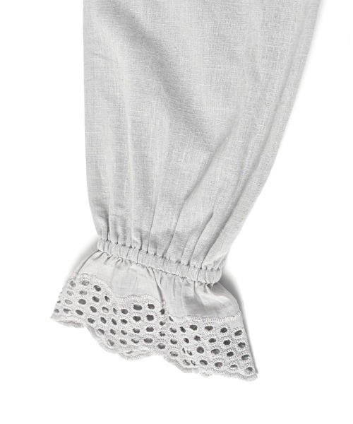 A BOND(アボンド)の「コットンリネンフリルワンピース(100~150cm)(ワンピース・キッズ・ライトグレー/イエロー・100/110/120/130/140/150)」の20枚目の写真