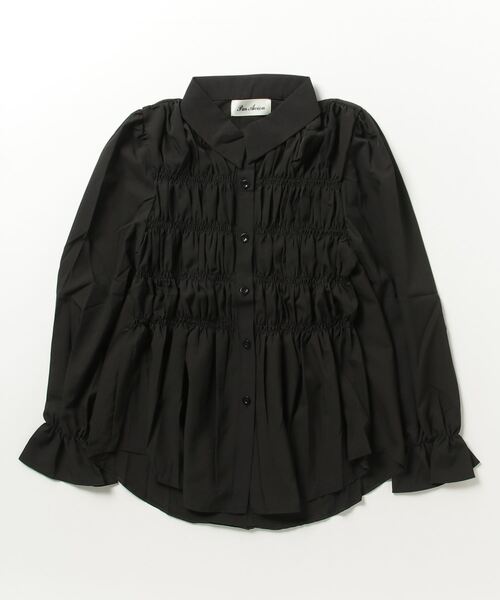 paravion（パラビオン）の「ギャザーシャーリングブラウス（シャツ/ブラウス・レディース・ブラック/アイボリー/ブルー・FREE）」の8枚目の写真