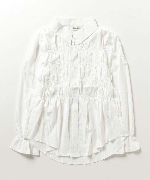 paravion（パラビオン）の「ギャザーシャーリングブラウス（シャツ/ブラウス・レディース・ブラック/アイボリー/ブルー・FREE）」の17枚目の写真