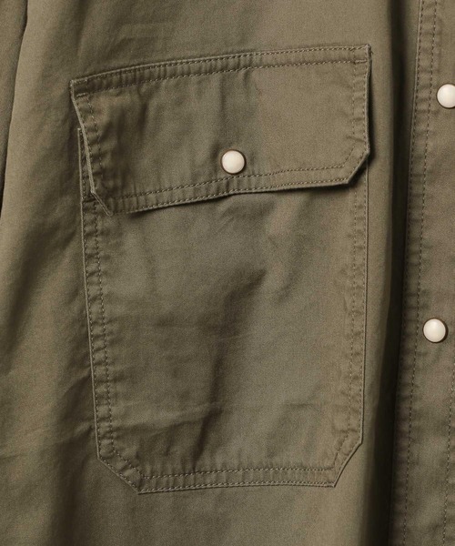 BAYFLOW（ベイフロー）の「【選べる着丈】コットンツイルBIGシャツ（シャツ/ブラウス・レディース・ベージュ/カーキ/アイボリー・SMALL/MEDIUM/X-SMALL）」の6枚目の写真