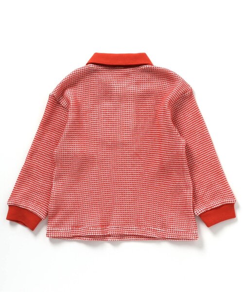 apres les cours（アプレレクール）の「先染めワッフルポロシャツ（ポロシャツ・キッズ・レッド/アイボリー・120/80/100/110/130/90）」の7枚目の写真