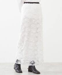 SOFFITTO（ソフィット）の「チュール刺繍Iラインスカート（スカート）」