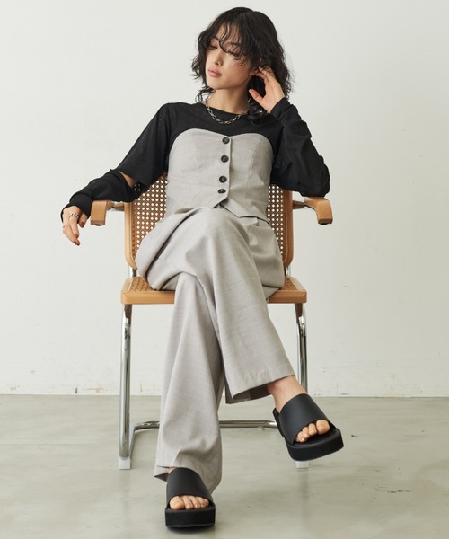 Aunt Marie's(アントマリーズ)の「ボリュームソールサンダル(サンダル・レディース・ブラック/シルバー・S/L/M)」の16枚目の写真