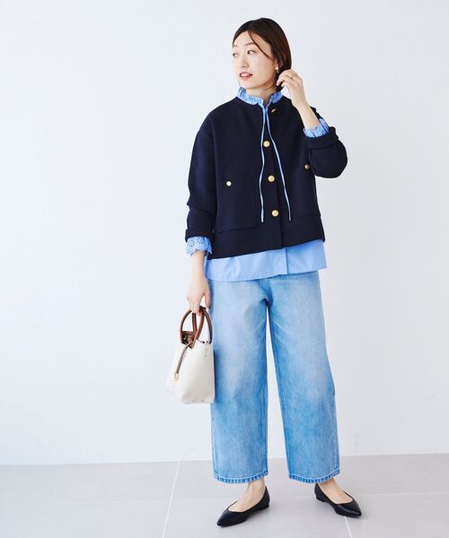 le.coeur blanc(ルクールブラン)の「カットワークフリルブラウス(シャツ/ブラウス・レディース・オフホワイト/ライトブルー/ブラック・38)」の20枚目の写真