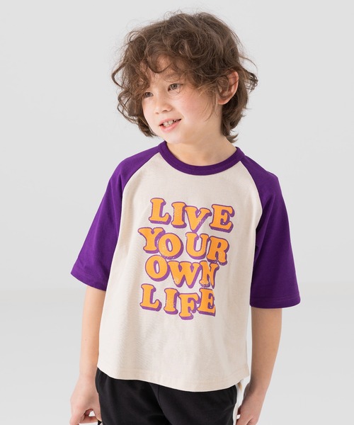 chil2（チルツー）の「綿100％ プリント ラグラン半袖Tシャツ（Tシャツ/カットソー・キッズ・F/E/D/C/J/H/A/I/G/B・80ｃｍ/110cm/100cm/90cm/140cm/130cm/120cm）」の4枚目の写真