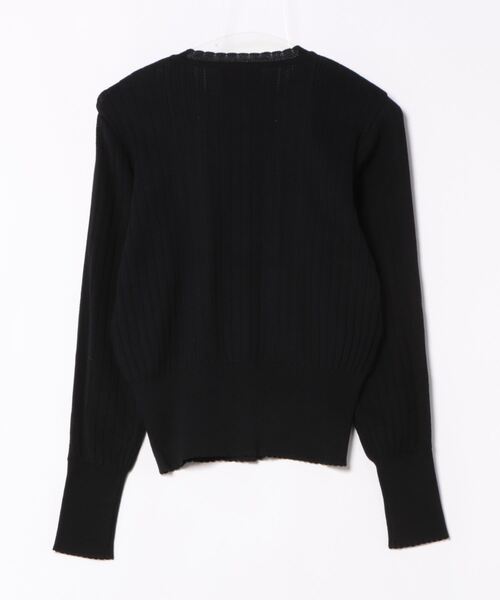 Vivienne Westwood(ヴィヴィアンウエストウッド)の「オーガニックコットンアイレットニットクルーネックカーディガン(カーディガン/ボレロ・レディース・ベージュ/ブラック・FREE)」の3枚目の写真