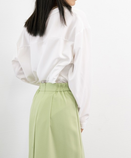 Miniministore（ミニミニストア）の「シャツブラウス レディース 大きいサイズ（シャツ/ブラウス・レディース・ホワイト/ネイビー/グリーン・M/XL/L/3XL/2XL）」の6枚目の写真