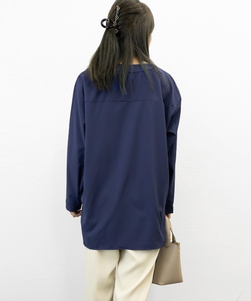 Miniministore（ミニミニストア）の「シャツブラウス レディース 大きいサイズ（シャツ/ブラウス・レディース・ホワイト/ネイビー/グリーン・M/XL/L/3XL/2XL）」の12枚目の写真