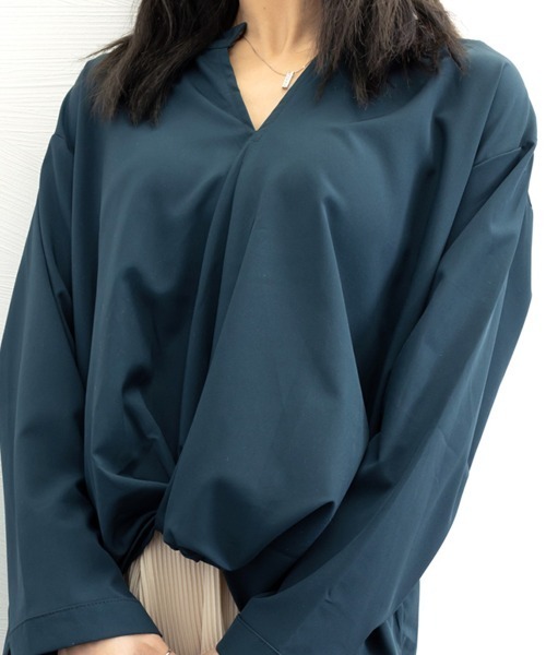 Miniministore（ミニミニストア）の「シャツブラウス レディース 大きいサイズ（シャツ/ブラウス・レディース・ホワイト/ネイビー/グリーン・M/XL/L/3XL/2XL）」の17枚目の写真