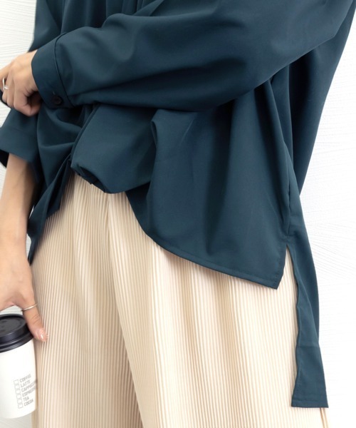 Miniministore（ミニミニストア）の「シャツブラウス レディース 大きいサイズ（シャツ/ブラウス・レディース・ホワイト/ネイビー/グリーン・M/XL/L/3XL/2XL）」の19枚目の写真