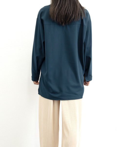 Miniministore（ミニミニストア）の「シャツブラウス レディース 大きいサイズ（シャツ/ブラウス・レディース・ホワイト/ネイビー/グリーン・M/XL/L/3XL/2XL）」の21枚目の写真