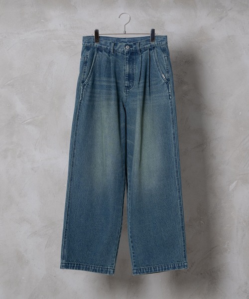 INTER FACTORY(インターファクトリー)の「ファッションインフルエンサー しの - Vintage Overdye Wide Denim / ヴィンテージオーバーダイワイドデニム made in INTER FACTORY(デニムパンツ・メンズ・ブルー/ブラック・MEDIUM/SMALL/LARGE)」の7枚目の写真