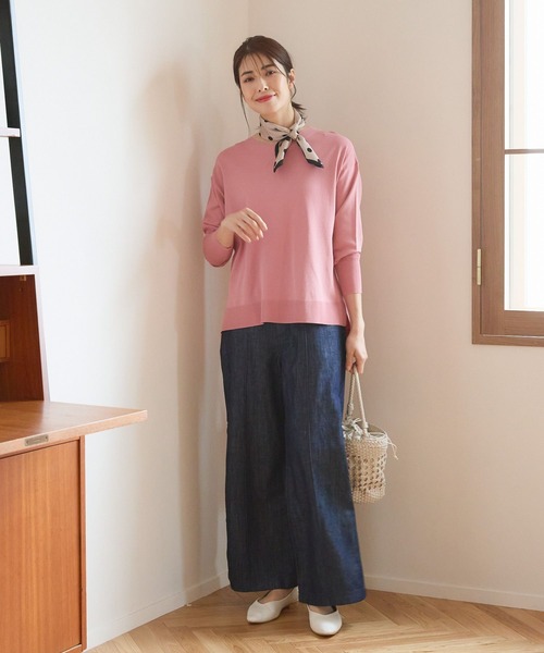 フィットミーモア　Vネックチュニック　EL Aletta vita チュニック 羽織り ジレ 刺繍 両Vネック 綿 インド