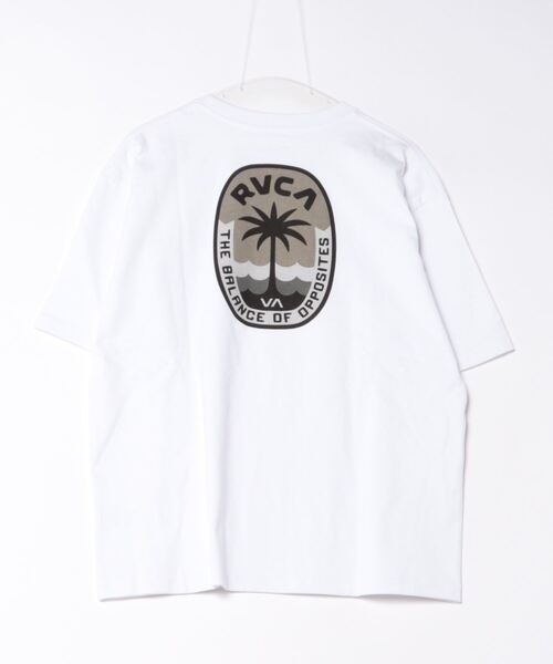 RVCA(ルーカ)の「RVCA メンズ PRIME PALM TEE Tシャツ 【2024年春夏モデル】/ルーカ半袖バックプリントTシャツ(Tシャツ/カットソー・メンズ・ブルー/ブラック/ホワイト・LARGE/MEDIUM/SMALL)」の4枚目の写真
