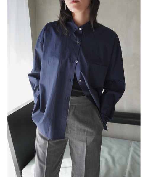 ENCIRCLE（エンサークル）の「【ENCIRCLE/エンサークル】Go to shirt/ゴートゥーシャツ（シャツ/ブラウス・レディース・ダークネイビー・3/2/1）」の7枚目の写真