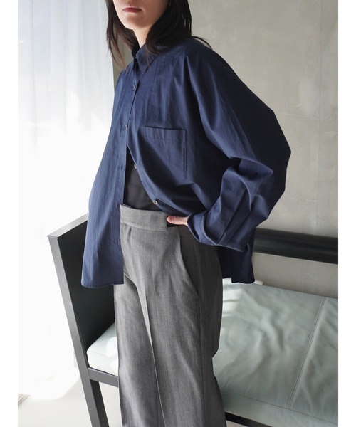 ENCIRCLE（エンサークル）の「【ENCIRCLE/エンサークル】Go to shirt/ゴートゥーシャツ（シャツ/ブラウス・レディース・ダークネイビー・3/2/1）」の9枚目の写真