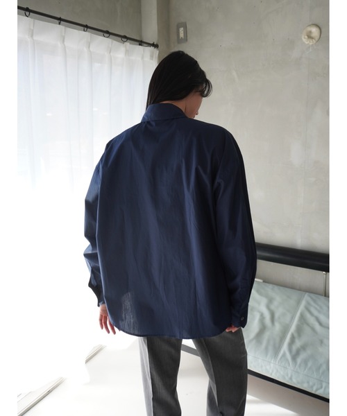 ENCIRCLE（エンサークル）の「【ENCIRCLE/エンサークル】Go to shirt/ゴートゥーシャツ（シャツ/ブラウス・レディース・ダークネイビー・3/2/1）」の8枚目の写真