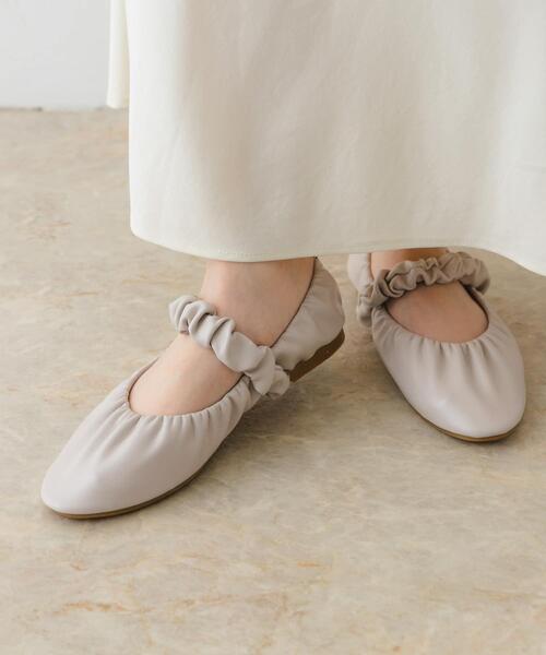 RODE SKO（ロデスコ）の「『MADE IN JAPAN』クシュクシュメリージェーン（バレエシューズ・レディース・オフホワイト/ブラック・37/36/38）」の20枚目の写真