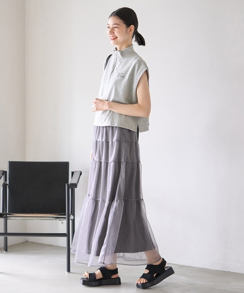 ROPE' PICNIC(ロペピクニック)の「セットアップ対応/ロゴ刺繍ハーフジッププルオーバー(Tシャツ/カットソー・レディース・ライトグレー/キナリ・38)」の20枚目の写真