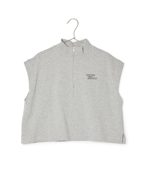 ROPE' PICNIC(ロペピクニック)の「セットアップ対応/ロゴ刺繍ハーフジッププルオーバー(Tシャツ/カットソー・レディース・ライトグレー/キナリ・38)」の10枚目の写真