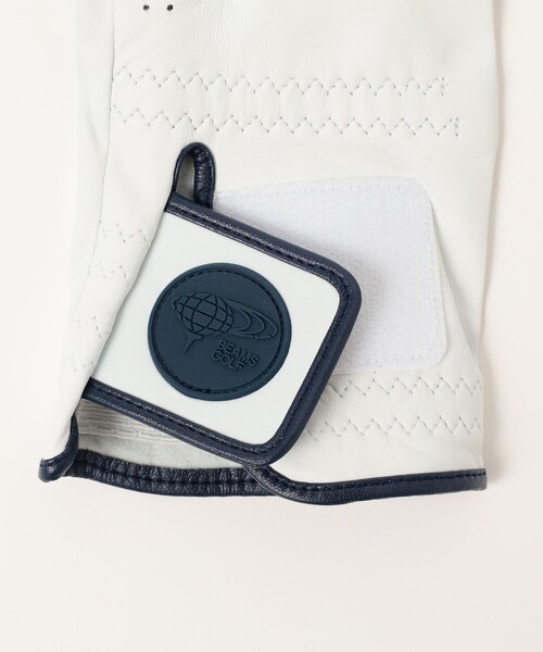 BEAMS GOLF(ビームスゴルフ)の「〈MEN〉 エンボスロゴ シープスキンレザーグローブ(左手用)(手袋・メンズ・ネイビー/グリーン/ブラック・S(21-22)/SS(20-21)/L(23-24)/M(22-23))」の12枚目の写真