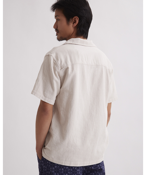 Saturdays NYC（サタデーズ ニューヨークシティ ）の「Canty Boucle Knit Ss Shirt（シャツ/ブラウス・メンズ・ブラック/オフホワイト・L/S/M）」の13枚目の写真