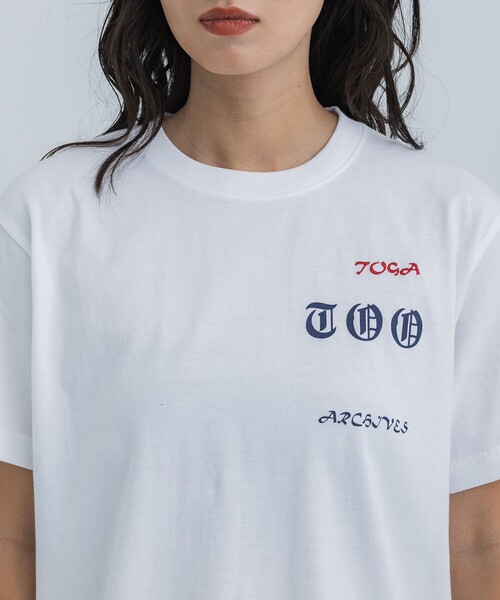 TOGA(トーガ)の「【TOGA TOO/トーガトゥ】Print T-shirt/プリントTEE(Tシャツ/カットソー・レディース・ブラック/ブルー/ホワイト・M)」の9枚目の写真