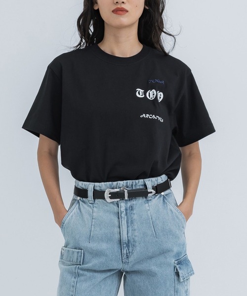 TOGA(トーガ)の「【TOGA TOO/トーガトゥ】Print T-shirt/プリントTEE(Tシャツ/カットソー・レディース・ブラック/ブルー/ホワイト・M)」の3枚目の写真