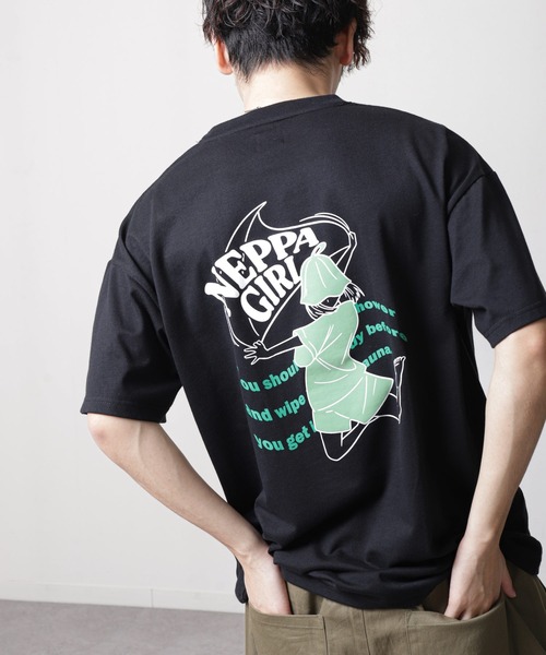 ZIP FIVE（ジップファイブ）の「【ZIP FIVE】サウナハット Tシャツ付 半袖 ビッグシルエット イラストプリント（ハット・メンズ・ホワイト系/ブラック/グレイッシュベージュ/ブラック系/ベージュ系/ホワイト・LARGE/MEDIUM）」の4枚目の写真