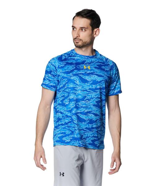 UNDER ARMOUR(アンダーアーマー)の「UAテック ノベルティ ショートスリーブTシャツ(ベースボール/メンズ)(Tシャツ/カットソー・メンズ・ブルー・XL/M/L/XXL/S)」の1枚目の写真