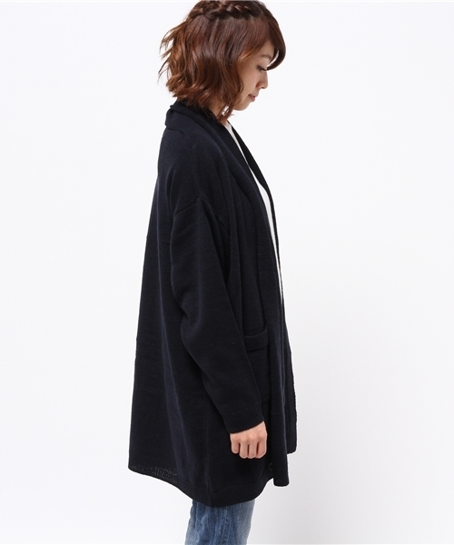 earth music&ecology（アースミュージックアンドエコロジー）の「ビッグシルエットニットカーディガン（カーディガン/ボレロ・レディース・LT.Gray/DK.Gray/ネイビー・FREE）」の5枚目の写真