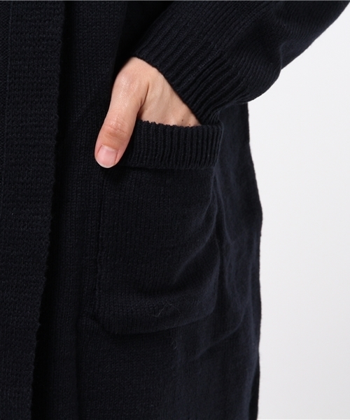 earth music&ecology（アースミュージックアンドエコロジー）の「ビッグシルエットニットカーディガン（カーディガン/ボレロ・レディース・LT.Gray/DK.Gray/ネイビー・FREE）」の9枚目の写真