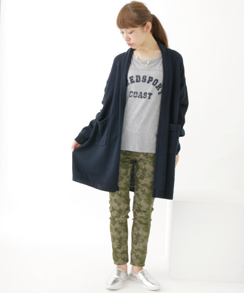 earth music&ecology（アースミュージックアンドエコロジー）の「ビッグシルエットニットカーディガン（カーディガン/ボレロ・レディース・LT.Gray/DK.Gray/ネイビー・FREE）」の14枚目の写真