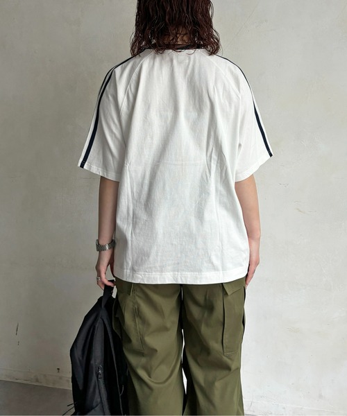 CPCM(シーピーシーエム)の「サッカーユニフォームラグランT(Tシャツ/カットソー・メンズ・ブラック/ホワイト/ネイビー・MEDIUM/LARGE)」の6枚目の写真