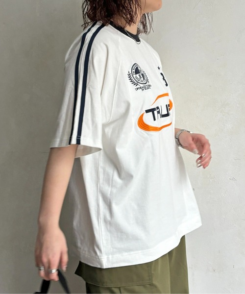 CPCM(シーピーシーエム)の「サッカーユニフォームラグランT(Tシャツ/カットソー・メンズ・ブラック/ホワイト/ネイビー・MEDIUM/LARGE)」の11枚目の写真