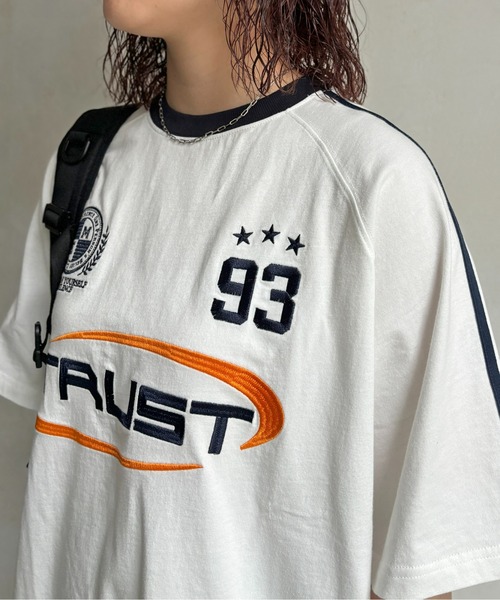 CPCM(シーピーシーエム)の「サッカーユニフォームラグランT(Tシャツ/カットソー・メンズ・ブラック/ホワイト/ネイビー・MEDIUM/LARGE)」の13枚目の写真