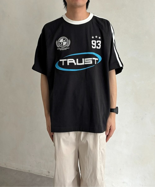 CPCM(シーピーシーエム)の「サッカーユニフォームラグランT(Tシャツ/カットソー・メンズ・ブラック/ホワイト/ネイビー・MEDIUM/LARGE)」の19枚目の写真