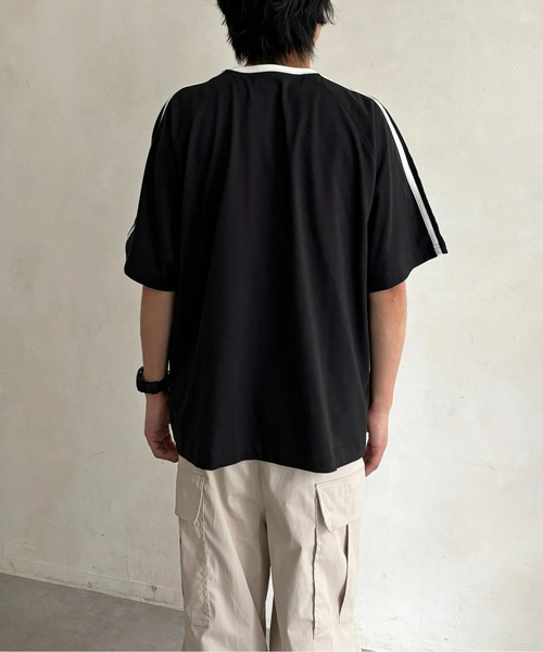 CPCM(シーピーシーエム)の「サッカーユニフォームラグランT(Tシャツ/カットソー・メンズ・ブラック/ホワイト/ネイビー・MEDIUM/LARGE)」の21枚目の写真