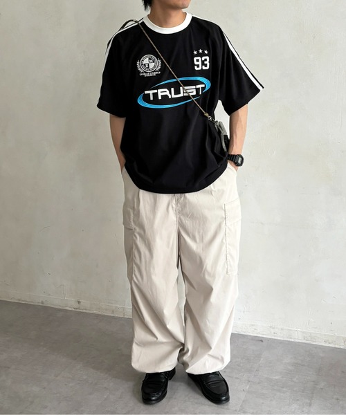 CPCM(シーピーシーエム)の「サッカーユニフォームラグランT(Tシャツ/カットソー・メンズ・ブラック/ホワイト/ネイビー・MEDIUM/LARGE)」の22枚目の写真