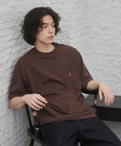 TOWNCRAFT（タウンクラフト）の「TOWNCRAFT（タウンクラフト）別注ロゴプリントTシャツ（Tシャツ/カットソー・メンズ・ホワイト/ネイビー/ダークブラウン・M/XL/L）」の17枚目の写真