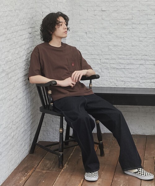 TOWNCRAFT（タウンクラフト）の「TOWNCRAFT（タウンクラフト）別注ロゴプリントTシャツ（Tシャツ/カットソー・メンズ・ホワイト/ネイビー/ダークブラウン・M/XL/L）」の18枚目の写真